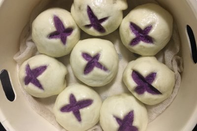 奶香紫薯馒头.(无油无糖宝宝辅食版)