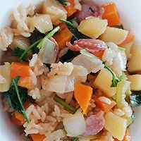 腊肠闷饭的做法图解4