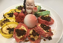 #节日美味就这么简单#彩色面卷蒸蛋的做法