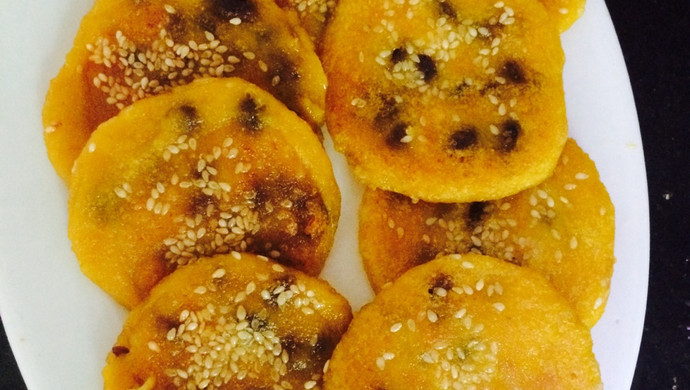 南瓜蜜豆饼