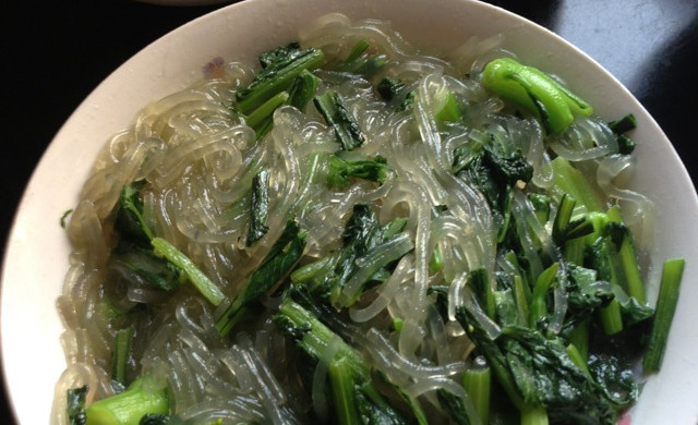 青菜炒粉丝