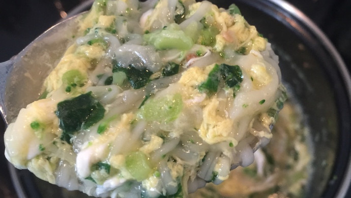 宝宝辅食--菠菜西蓝花鸡蛋牛肉面12+