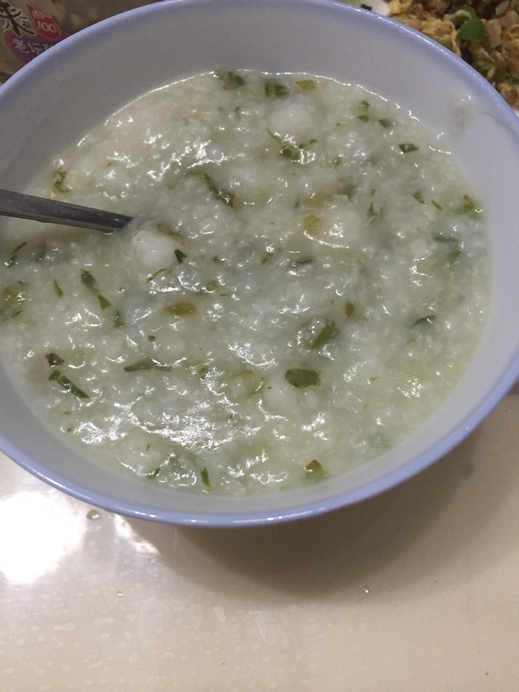 青菜粥的做法图解4
