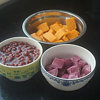 红豆紫薯汤的做法图解1