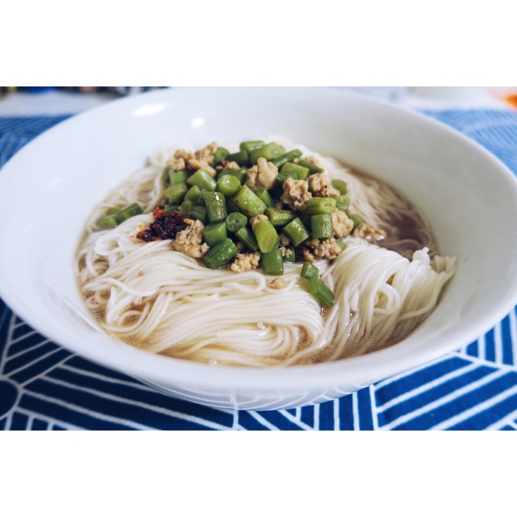 豆角肉末面