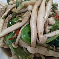 肉丝海鲜菇炒生菜的做法图解11