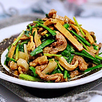 #带着零食去旅行！#香干肉丝炒韭菜的做法图解18
