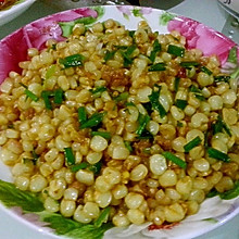 碎肉炒糯玉米