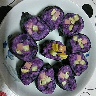 紫薯紫菜包饭