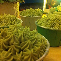 Green Tea Cupcake 绿茶杯子蛋糕的做法图解1