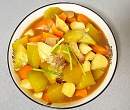 【孕妇食谱】鲍汁茭白焖南瓜，鲜味十足，香甜可口～的做法