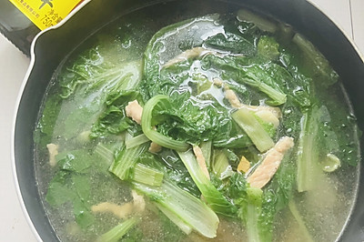 小白菜肉丝汤