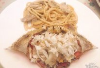 蟹肉奶油意面的做法