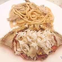 蟹肉奶油意面