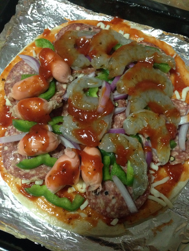 海陆双鲜pizza的做法图解4