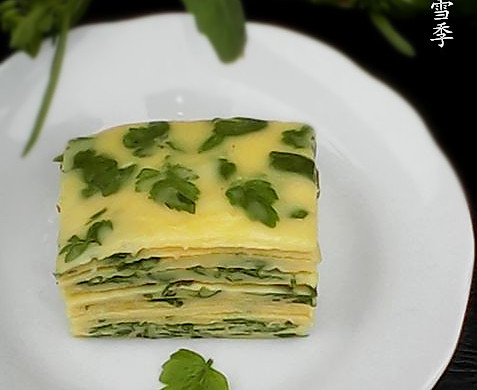 野芹菜叶鸡蛋饼