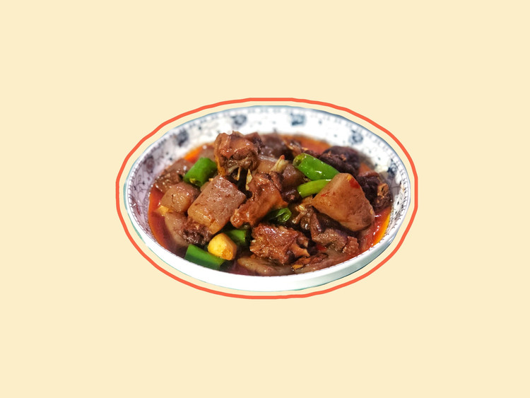 魔芋烧鸭的做法