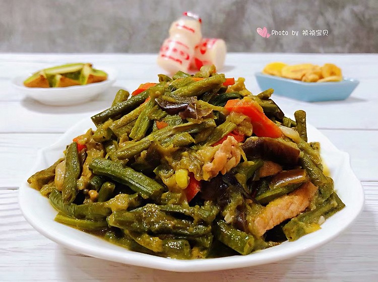 豇豆炖茄子的做法