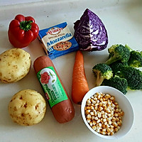 彩虹沙拉焗土豆泥的做法图解1