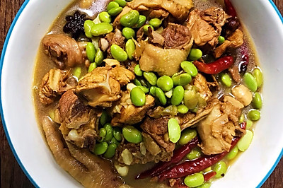 毛豆烧鸡