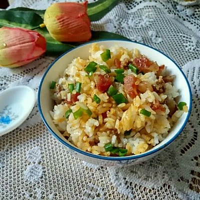 腊肠肉松焗饭