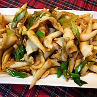 葱炒鸟贝的做法图解3