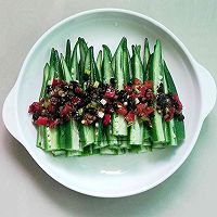 #夏日撩人滋味#剁椒豆豉蒸秋葵的做法图解6