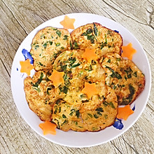 宝宝辅食之鲜虾菠菜饼