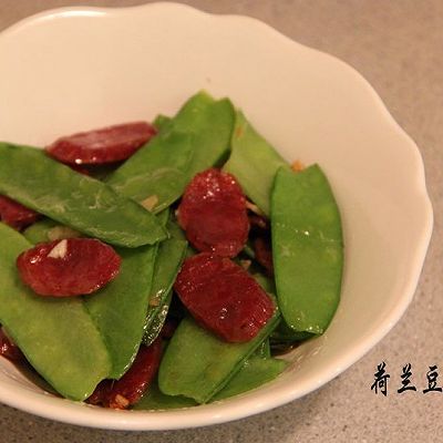 荷兰豆炒香肠【三分钟料理】