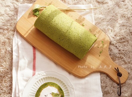 抹茶蜜豆蛋糕卷