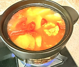 番茄薯仔牛骨汤（长高高ABC汤）的做法