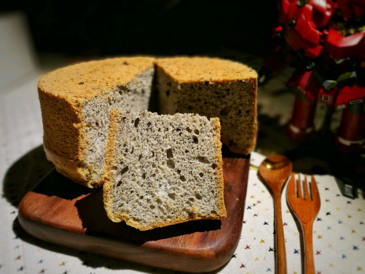 无糖黑芝麻戚风——婴儿补钙辅食的做法