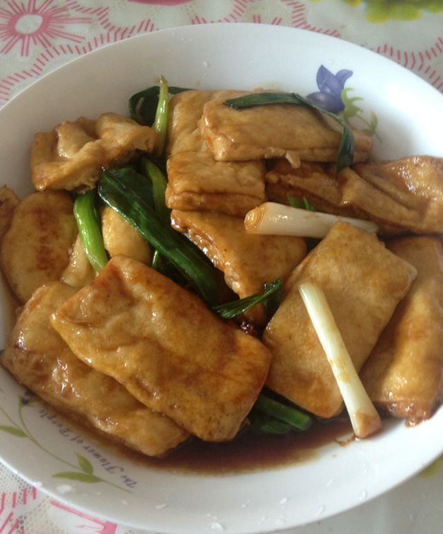 青蒜豆腐的做法图解8