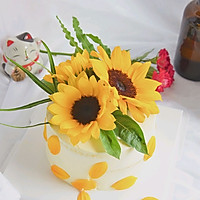 6寸向日葵装饰鲜花蛋糕的做法图解19