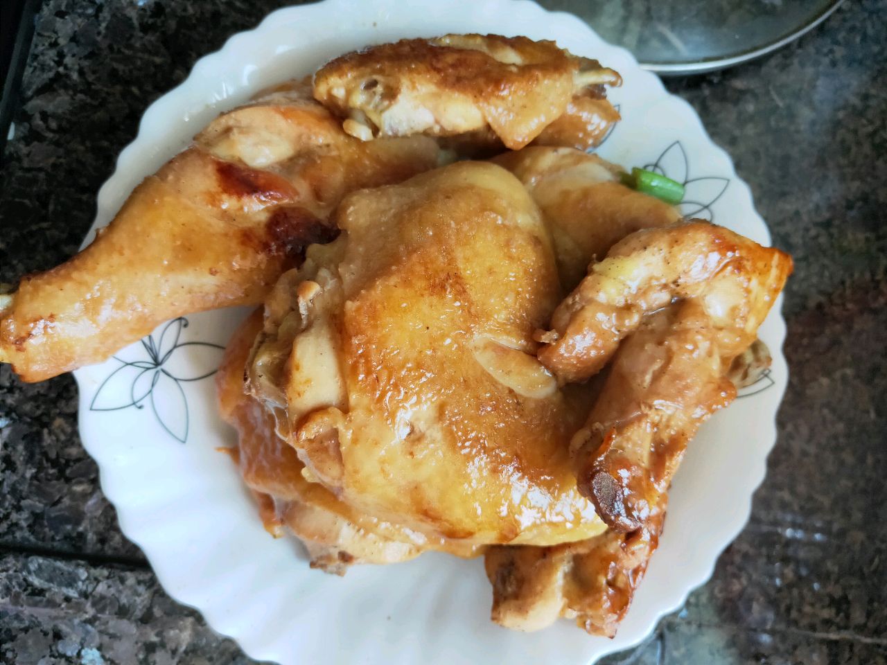 Fried chicken leg and wings