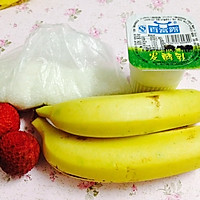 减肥食谱--水果沙拉（荔枝香蕉沙拉）的做法图解1