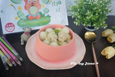 珍妮珍馐儿童黄瓜鲜肉丸海米冬瓜汤