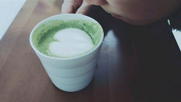抹茶拿铁 | 手工奶泡