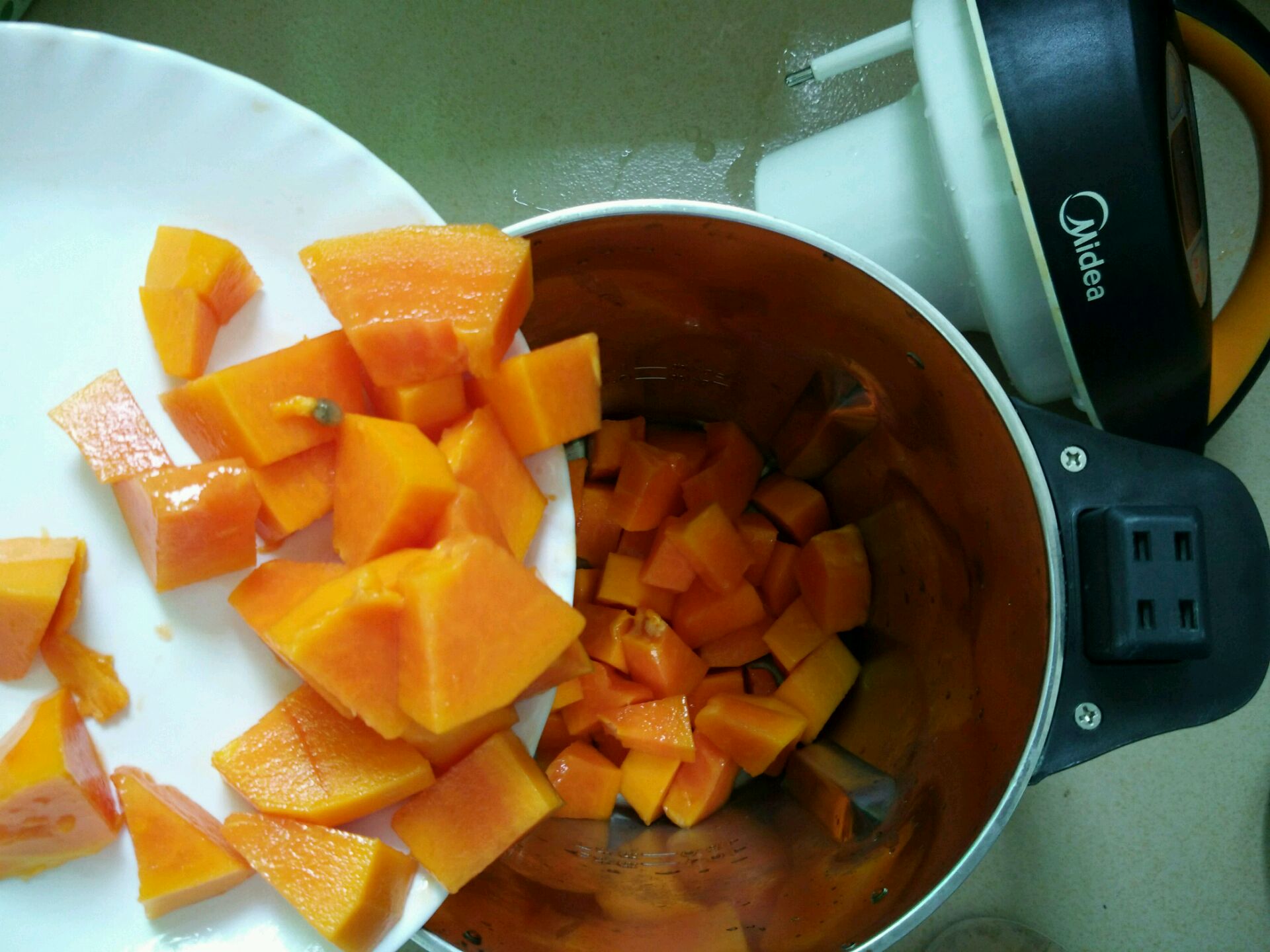 木瓜汁怎么做_木瓜汁的做法_圆圆开心厨房_豆果美食