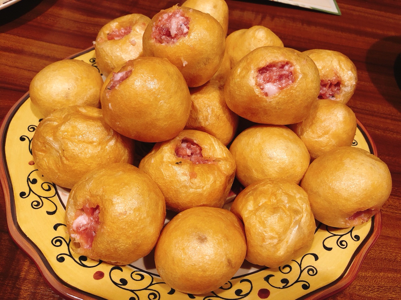 油面筋塞肉的做法图解3
