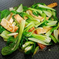 葱油豆腐蚝油菜的做法图解6