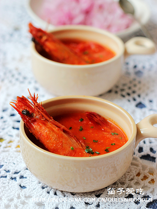 Prawns with tomato