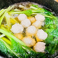 小白菜鸡肉丸子汤的做法图解7