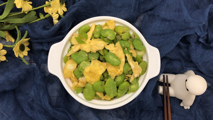 蚕豆炒鸡蛋