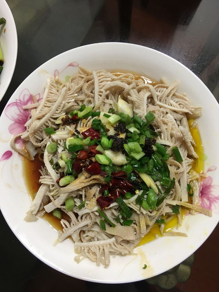 葱油牛百叶的做法