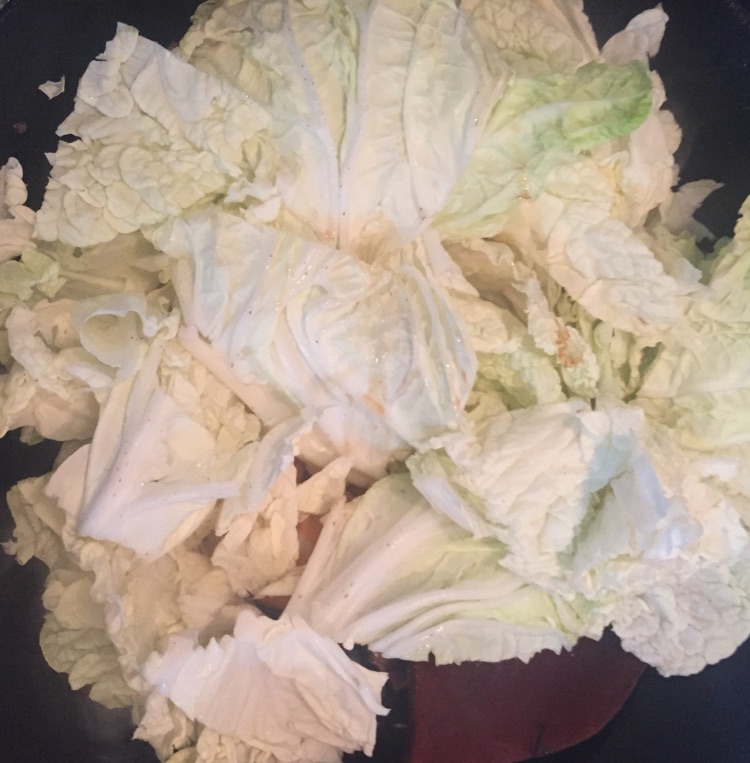 白菜炒虾的做法图解6