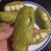 造型馒头：可以剥皮的豌豆荚的做法图解17