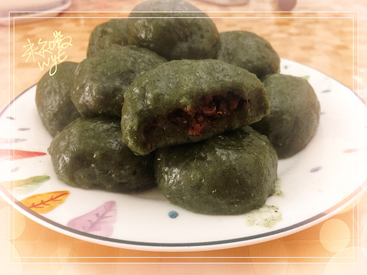 清明节的青团，红豆寄相思！的做法