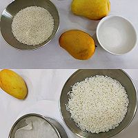 #感恩妈妈 爱与味蕾同行#泰国同款简单易做/椰浆芒果糯米饭的做法图解1