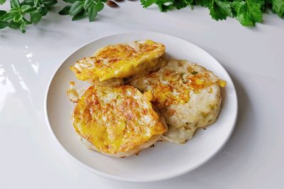 香煎发面芹蛋饼